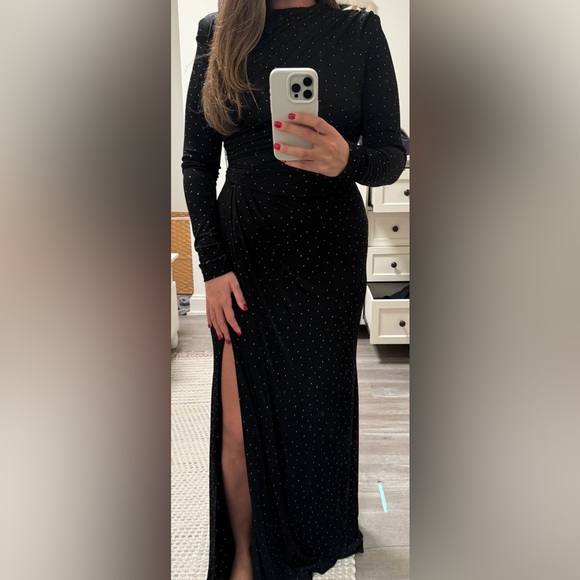 Rhinestone Ruched Gown - Picture 4 of 5